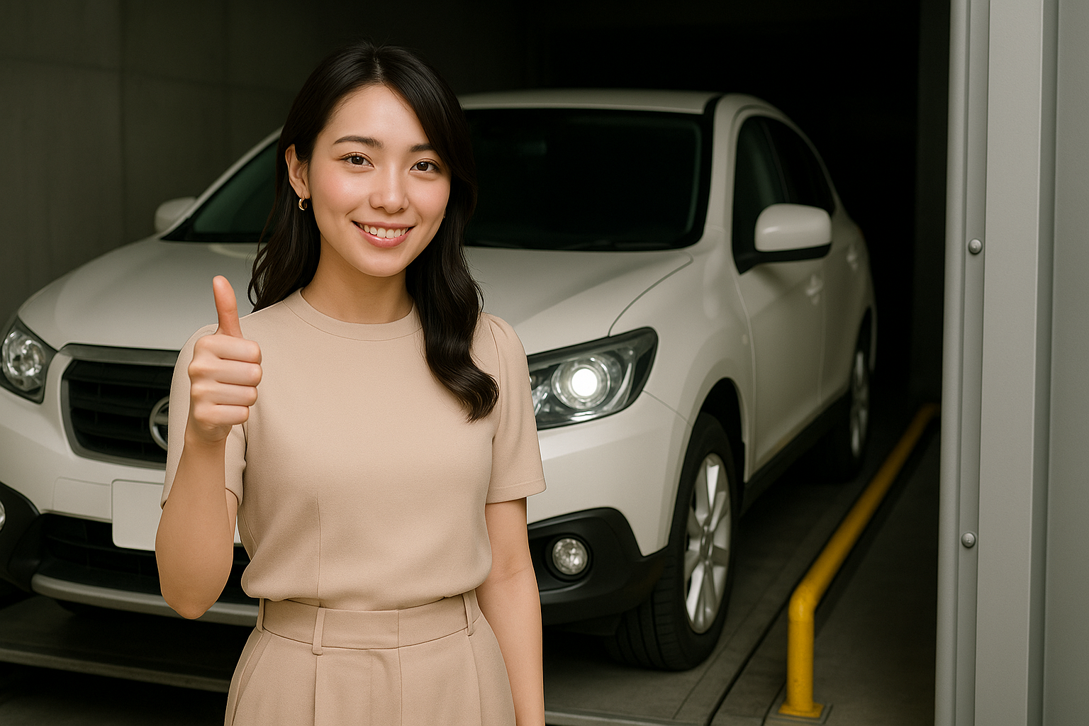 狭い駐車場でも大丈夫