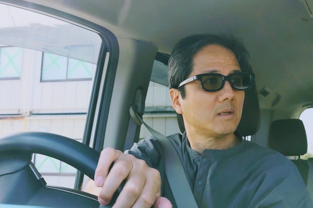 狭い道での左折練習