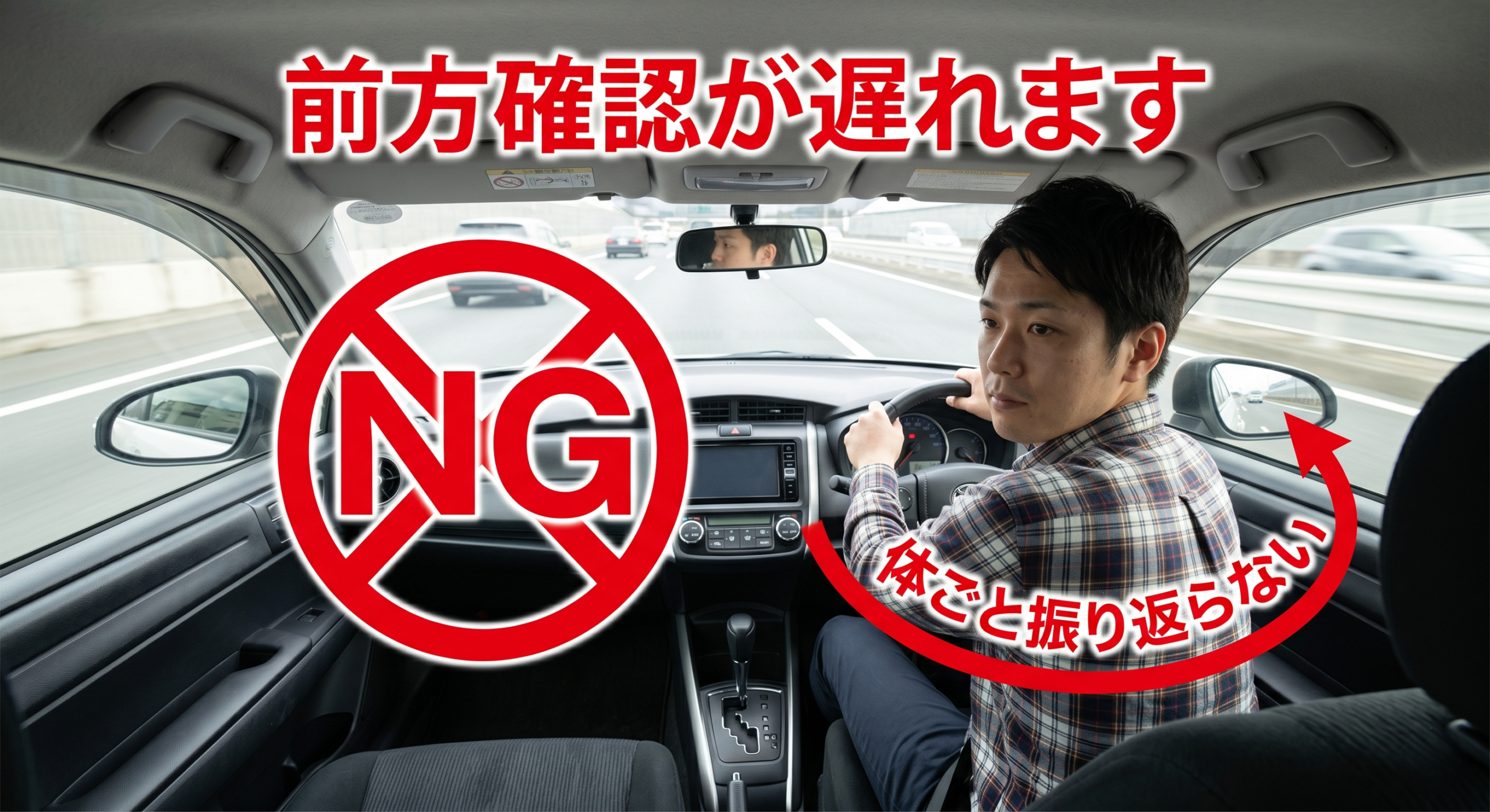車線変更でやってはいけない動きの解説画像