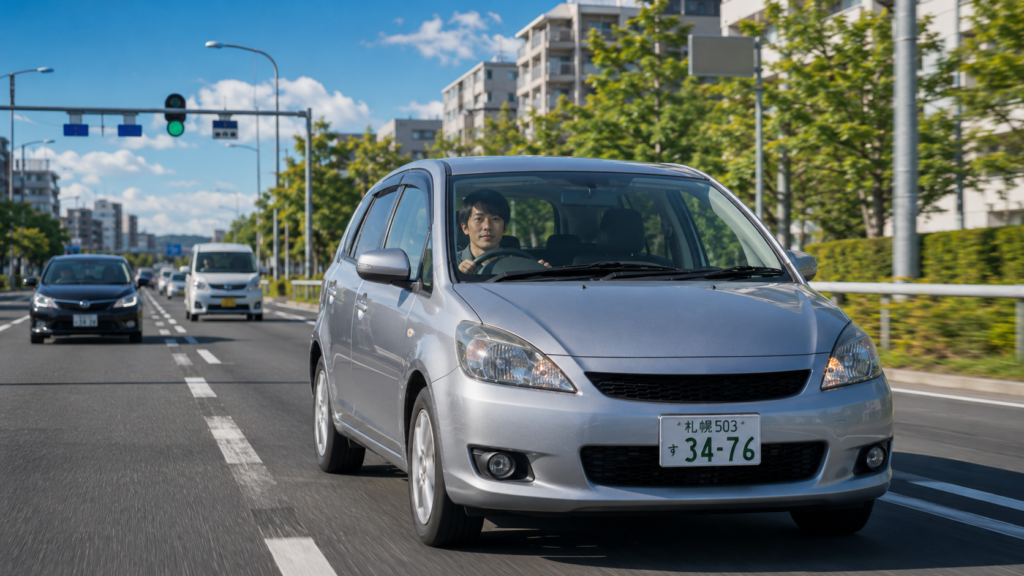 幹線道路で速度と車間距離を確認するペーパードライバー講習