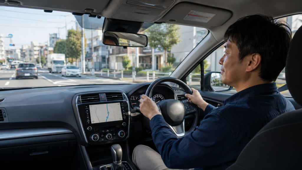 首都高に備えて車線変更とナビ走行を総復習するペーパードライバー講習
