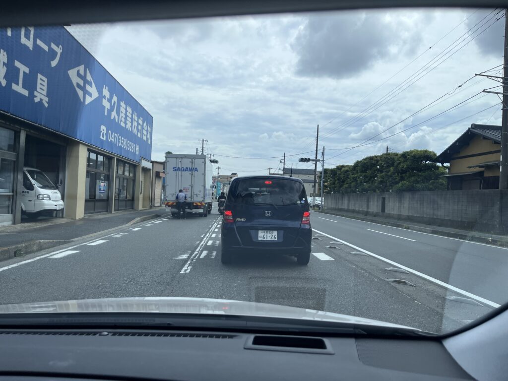 浦安市川バイパスの走行風景