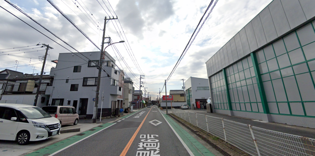 行徳街道のカーブ