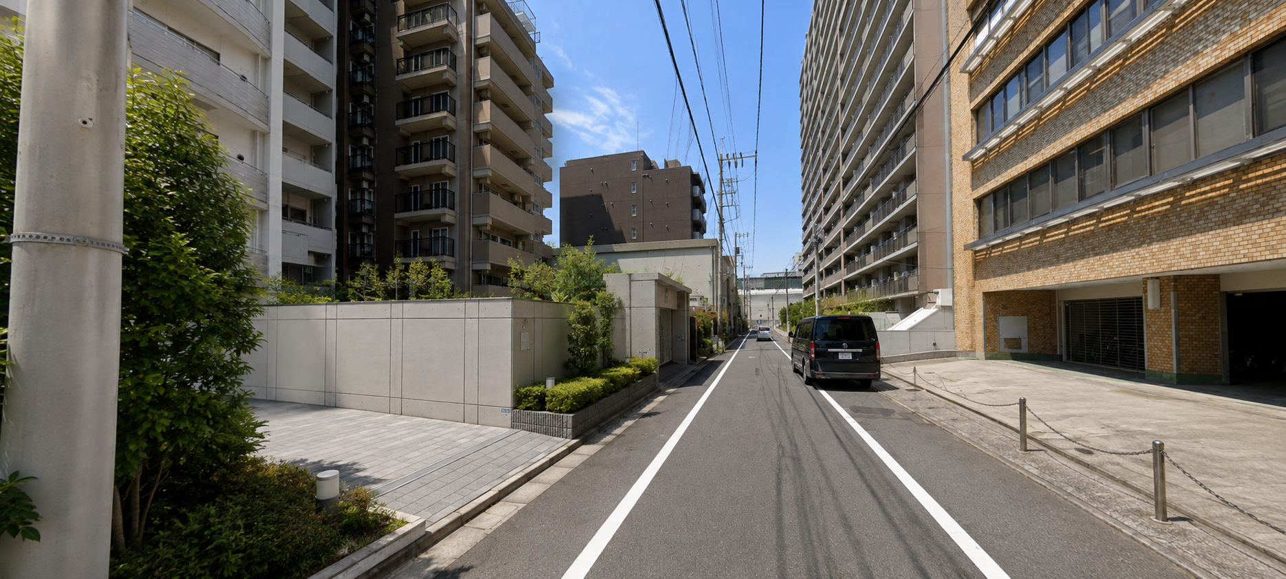 亀戸クロック横の道路を走行する様子